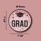 25 Count Pink Way to Go Grad Disposable Dessert Plates 7 1/4 Inch Graduation Celebration